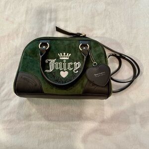 Juicy Couture Green and Brown Satchel